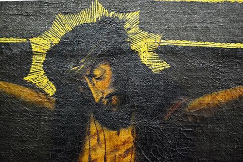 Cristo in Croce, Scuola di Cuzco. Sec. XVII. Castello D
