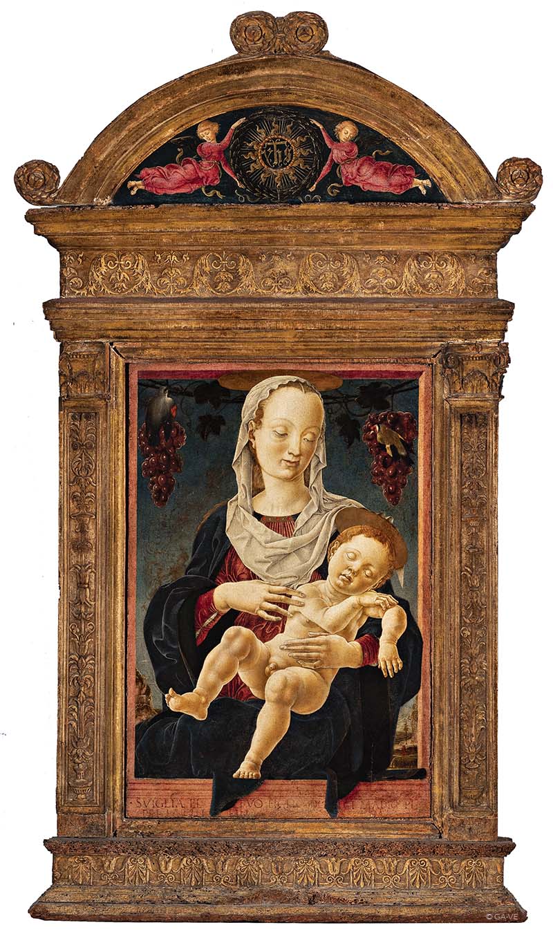 Immagini di Cosmè Tura, Madonna col Bambino, (detta Madonna dello zodiaco)