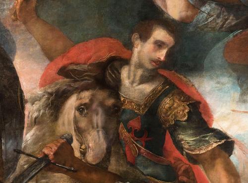 Palazzo Spinola – Dipinto Giulio Cesare Procaccini, Battaglia di san Giacomo slide