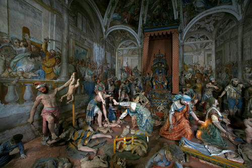 Cappella XI del Sacro Monte di Varallo : "la strage degli innocenti" - affreschi slide