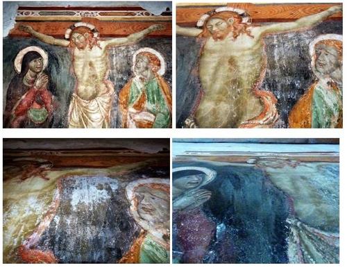 CHIESA DEI SS. PIETRO E PAOLO E ANTONIO ABATE - AFFRESCO CON LA CROCIFISSIONE slide