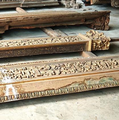 Le cornici ritrovate della pala di Gerino Gerini a Pistoia slide