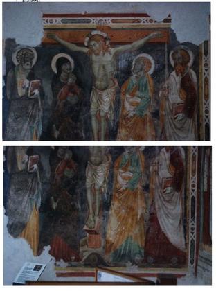 CHIESA DEI SS. PIETRO E PAOLO E ANTONIO ABATE - AFFRESCO CON LA CROCIFISSIONE slide