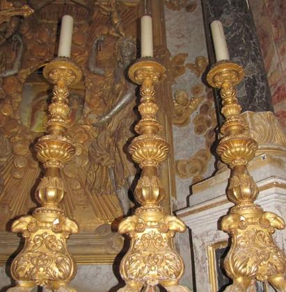 Torcieri, Candelabri e gradino di Altare della Chiesa della Consolazione a Todi slide