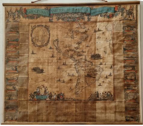 Palazzo Spinola – Serie di sei carte geografiche dei Quattro continenti, delle 19 provincie del Belgio e un planisfero slide