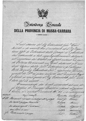 Archivio storico provinciale Massa-Carrara slide