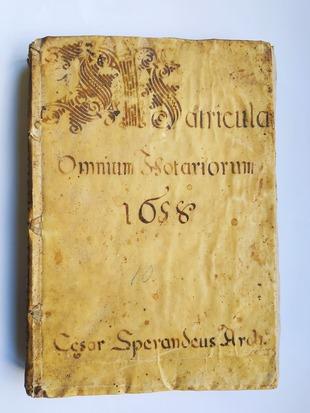 NOTARILE DI PESARO, MATRICOLE DEI NOTAI, 1658-1818 slide