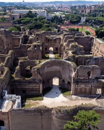 Terme di Caracalla - restauro dei mosaici, delle biblioteche e dei sotterranei slide
