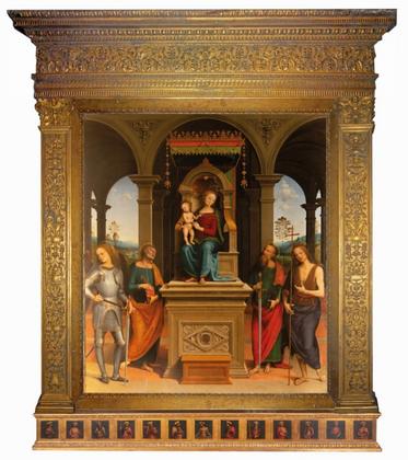 Le cornici ritrovate della pala di Gerino Gerini a Pistoia slide