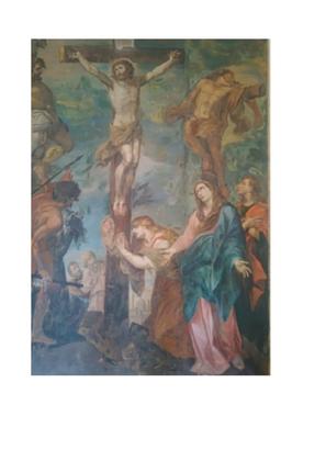 DIPINTO "CROCIFISSIONE DI CRISTO E I LADRONI" slide