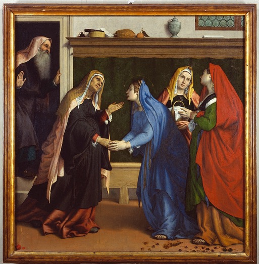 Immagini di Restauro del dipinto Visitazione e lunetta con l'Annunciazione di Lorenzo Lotto